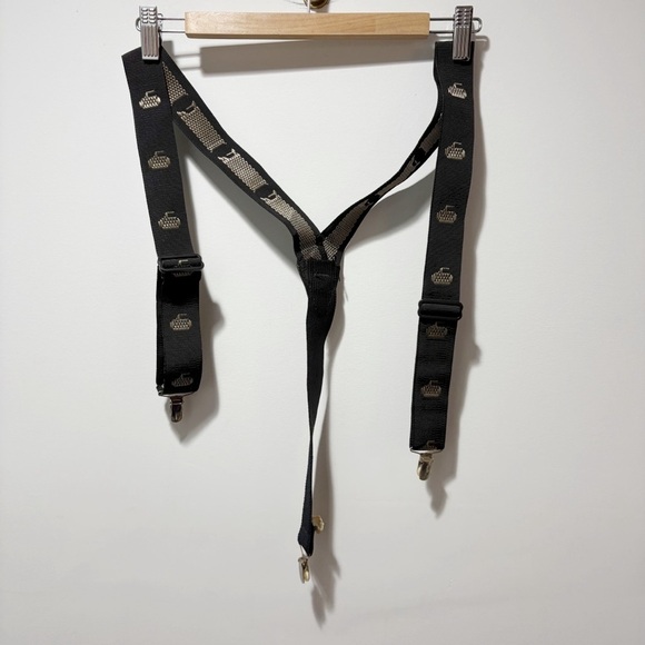 Vintage Rare Cuddles Enterprises Curling Suspenders Made in USA Black One Size - Picture 5 of 15